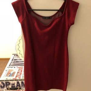 Burgundy red formal dress